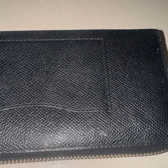 COACH Smooth Leather Slim Accordion Zip Wallet, Black - Picture 7 of 12